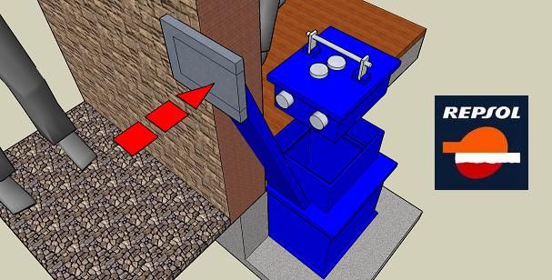 CAJA FUERTE CON BUZON TELESCOPICO PARA EMPOTRAR EN SUELO diseñada para: REPSOL Pinche la imagen para agrandar