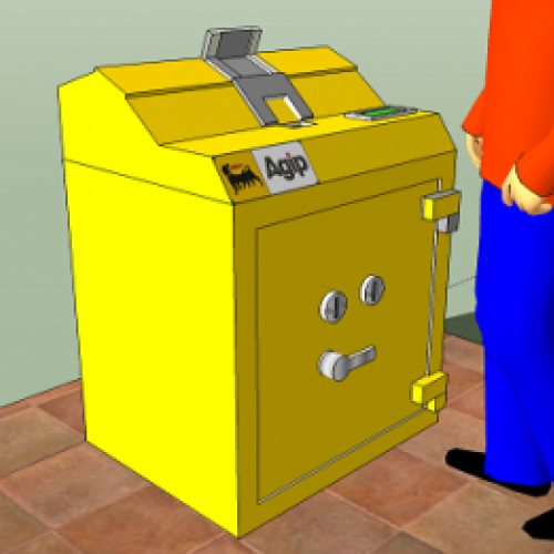 Diseño virtual caja fuerte Grado IV norma 1143-1 para gasolineras AGIP para ver con más detalle hacer CLICK en la imagen