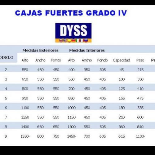 CAJAS FUERTES IV DYSS