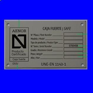 Cajas fuertes certificado de producto AENOR